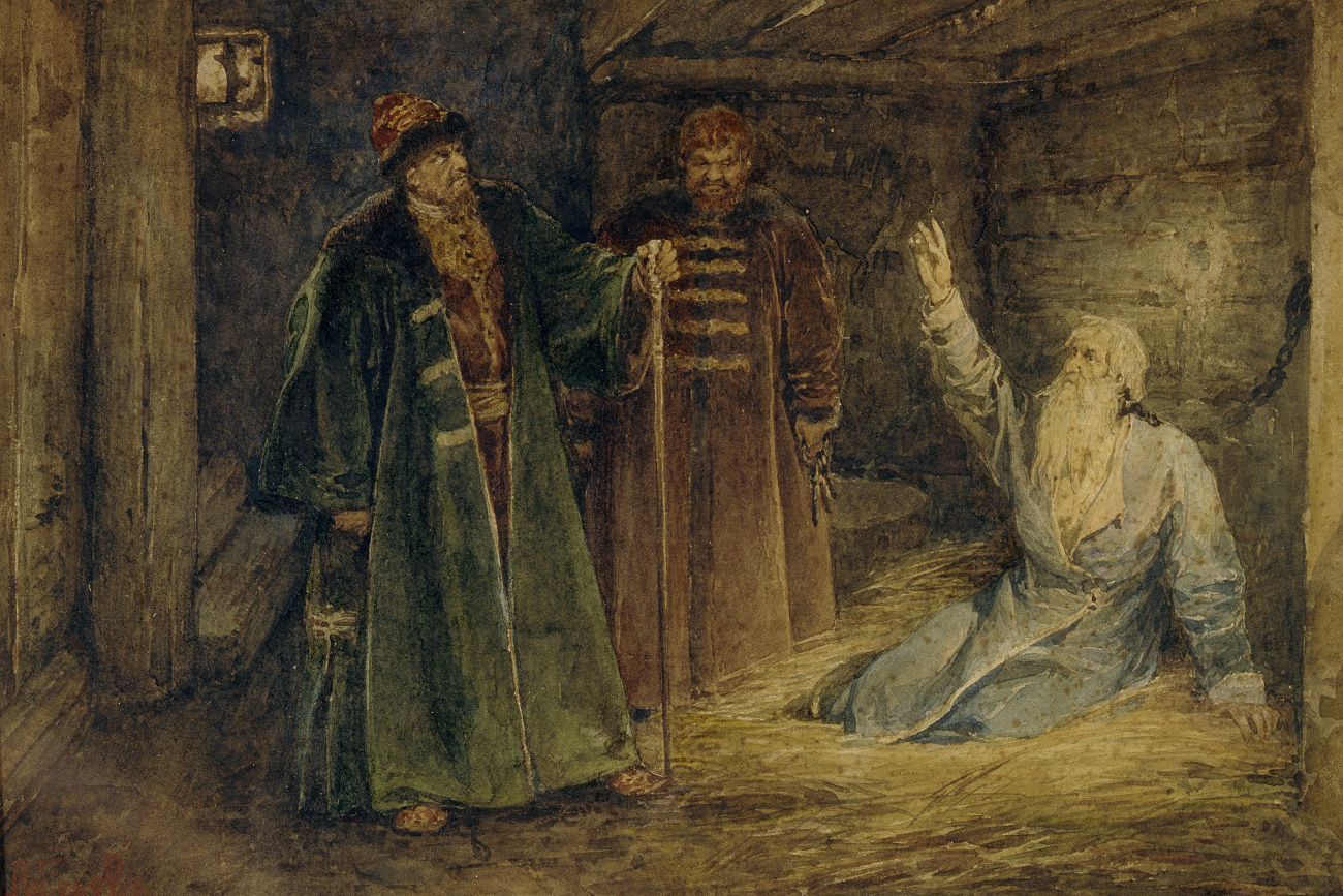 Tsar Ivan the Terrible and Malyuta Skuratov visiting Boyar Morozov. Klavdi Lebedev. / Legion Media